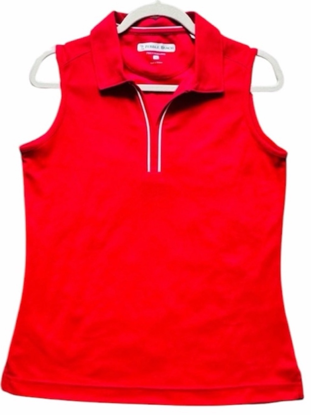 Pebble Beach Warm Red Golf Top